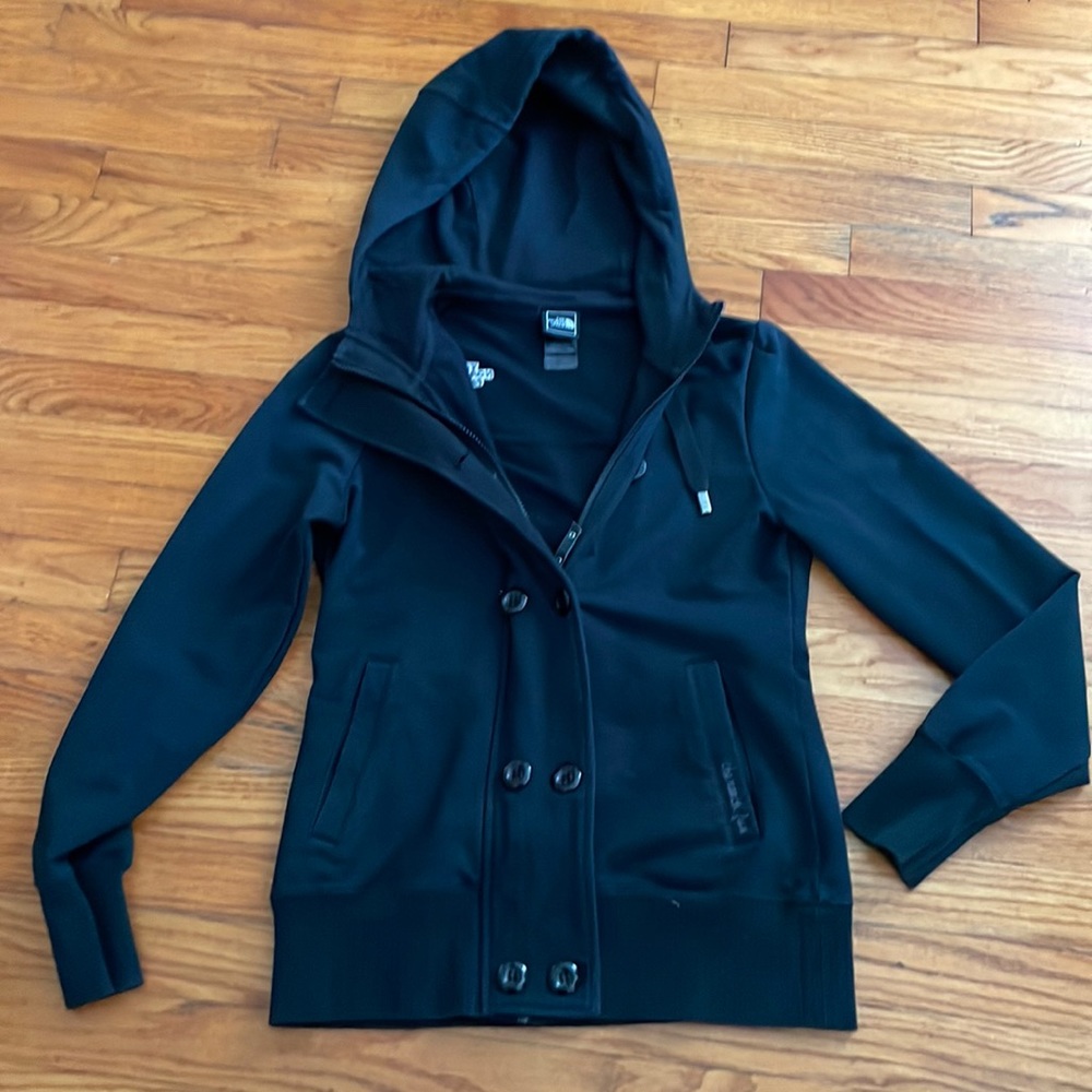 North face black zip up